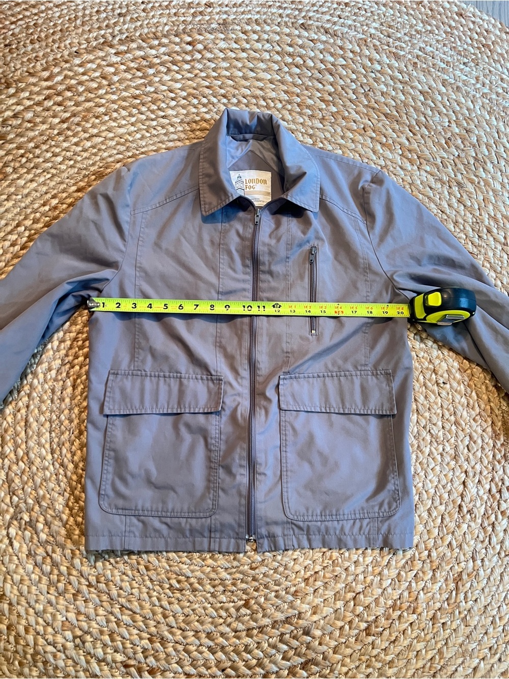 Vintage London Fog Gray Lightweight Zip Jacket Men’s 38 Reg M - Picture 7 of 9